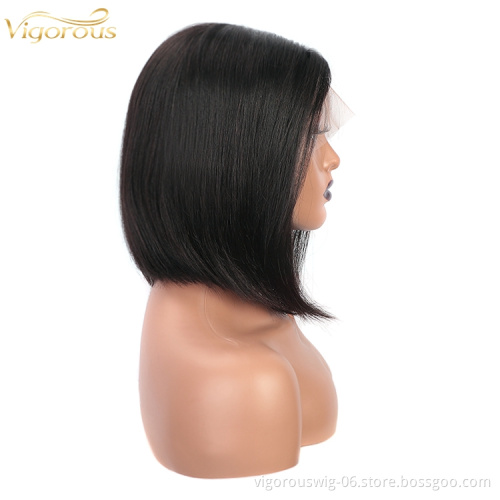 Brazilian Hair Cuticle Aligned Hair Short Bob T Lace Wig Human Hair Lace Front Wig Black Wigs For Black Women
